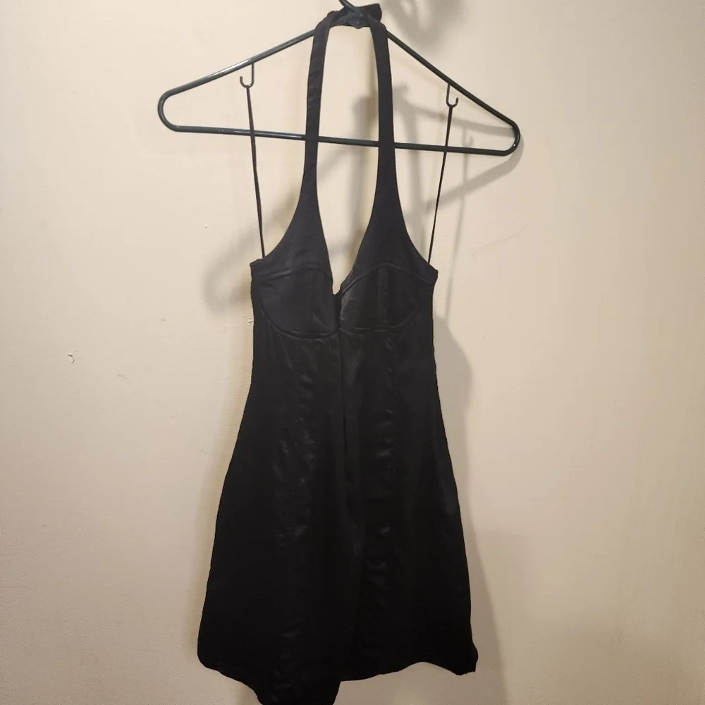 Zara  black cocktail satin  mini dress size M